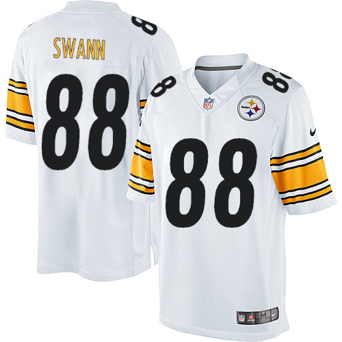 Men's Limited Lynn Swann Nike Jersey White Road - #88 NFL Pittsburgh Steelers